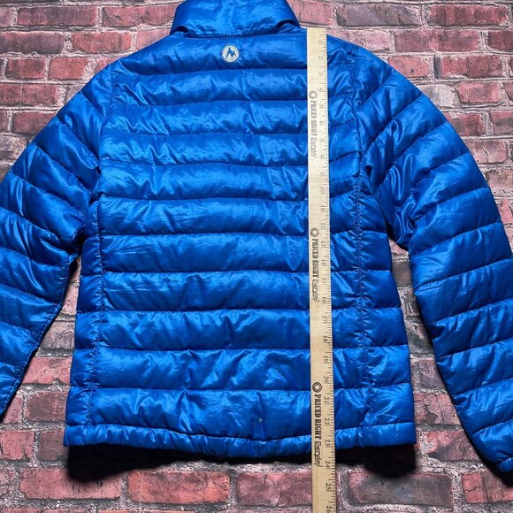 Marmot 800 Fill Womens Size Small Blue Long Sleeve Full Zip Down Puffer Jacket - Picture 8 of 9